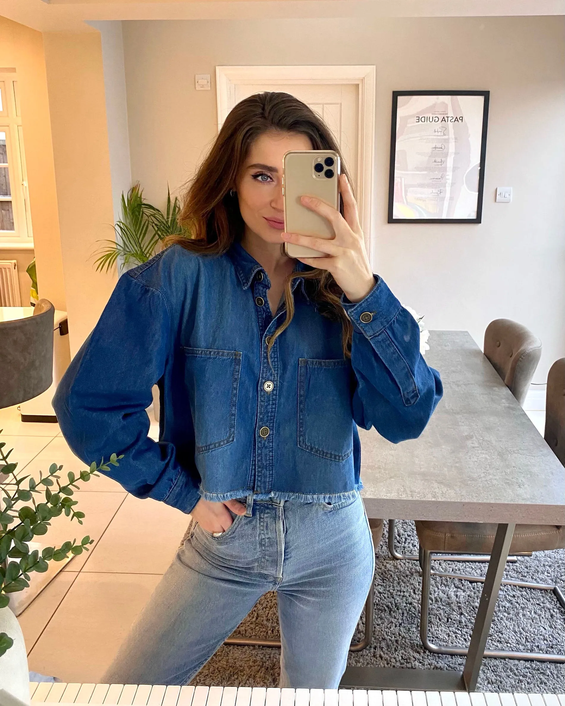 Women's Blue Denim Shacket sold by Threadbare