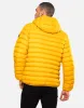 Men's Mustard Hooded Puffer Jacket sold by Threadbare