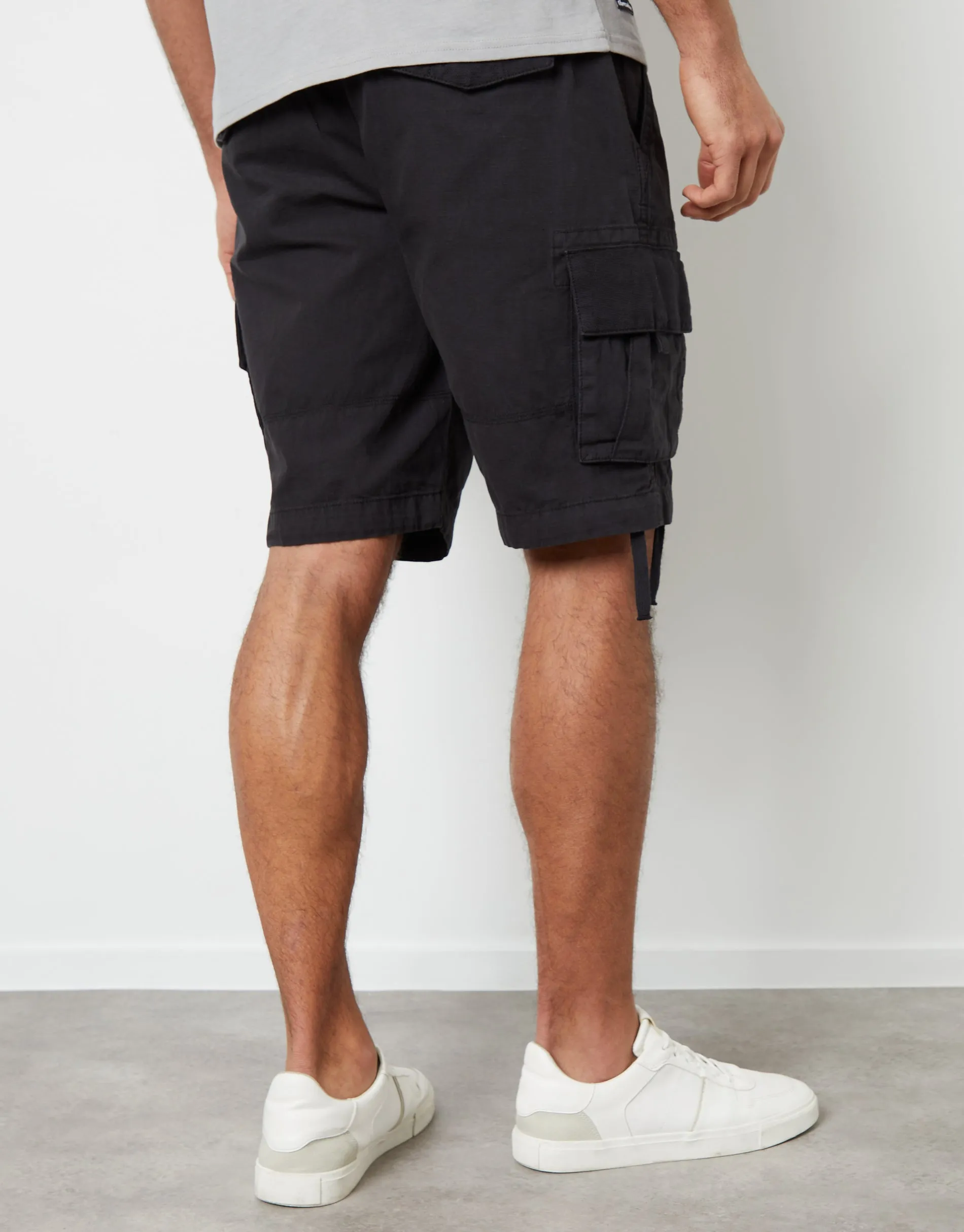 Black Cargo Shorts sold by Threadbare product image thumbnail 3