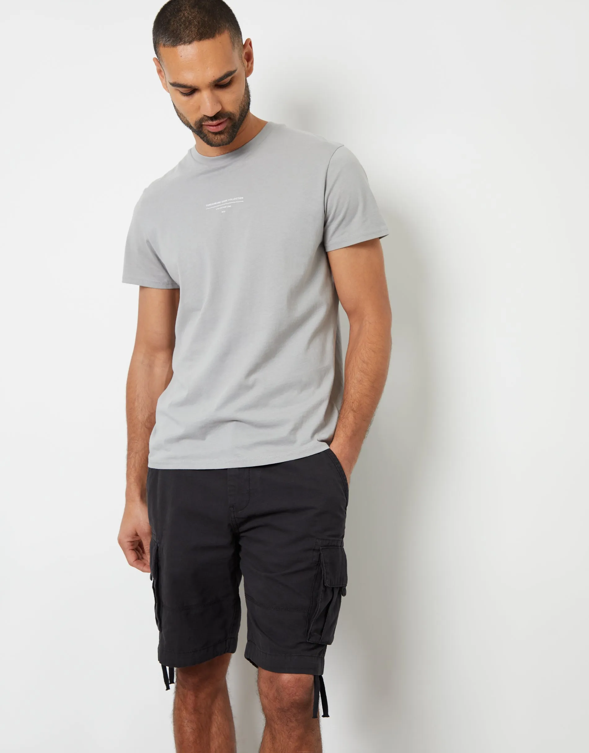 Black Cargo Shorts sold by Threadbare product image thumbnail 4