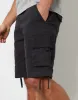 Black Cargo Shorts sold by Threadbare