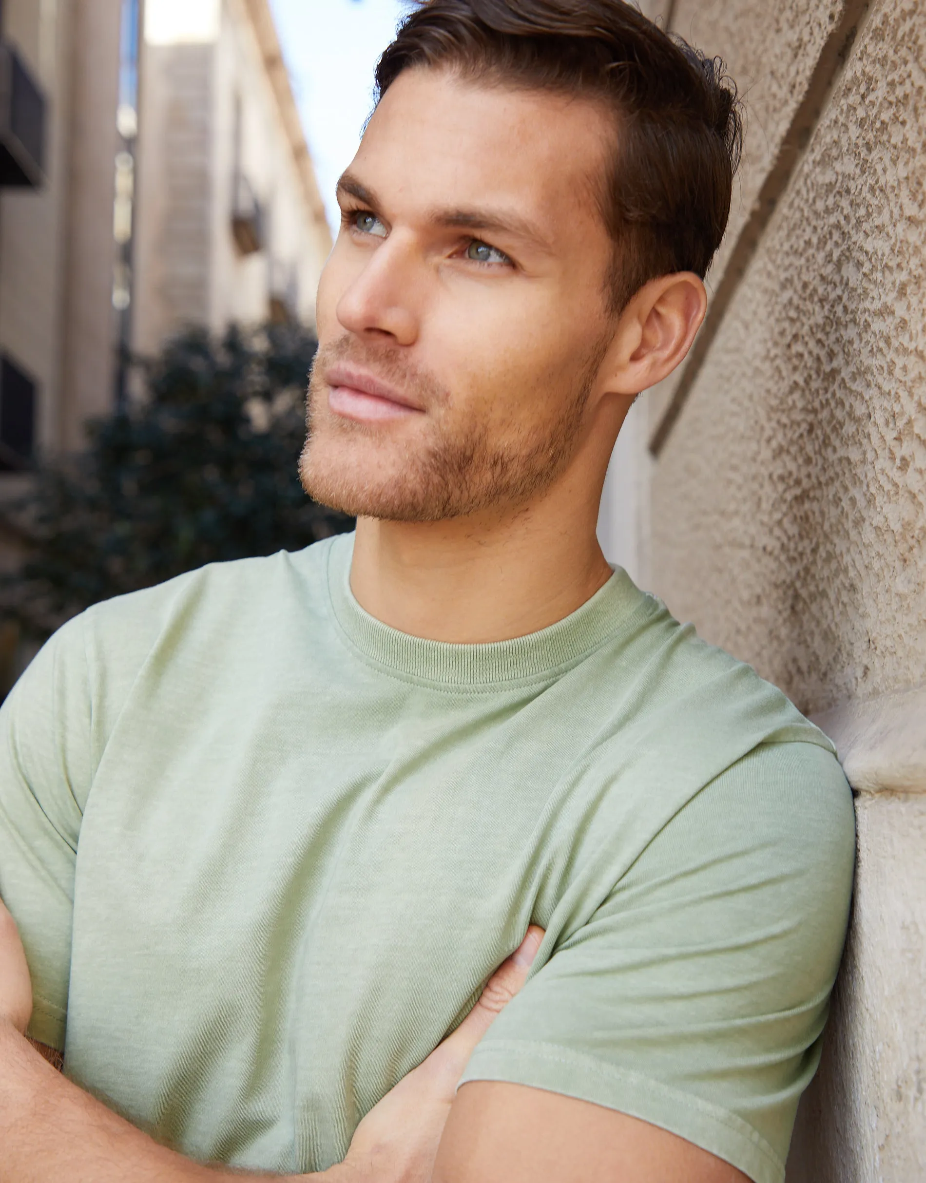 Men's Sage Acid Wash T-Shirt sold by Threadbare product image thumbnail 4