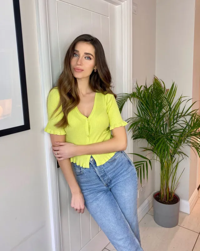 Women's Green V-Neck Cardigan sold by Threadbare