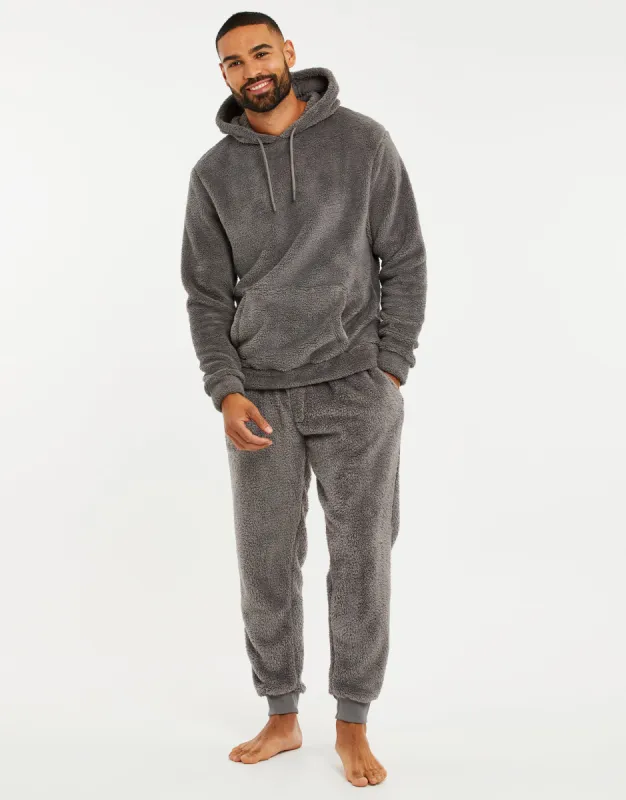 Men's Grey Borg Loungewear (2-Piece Set) sold by Threadbare
