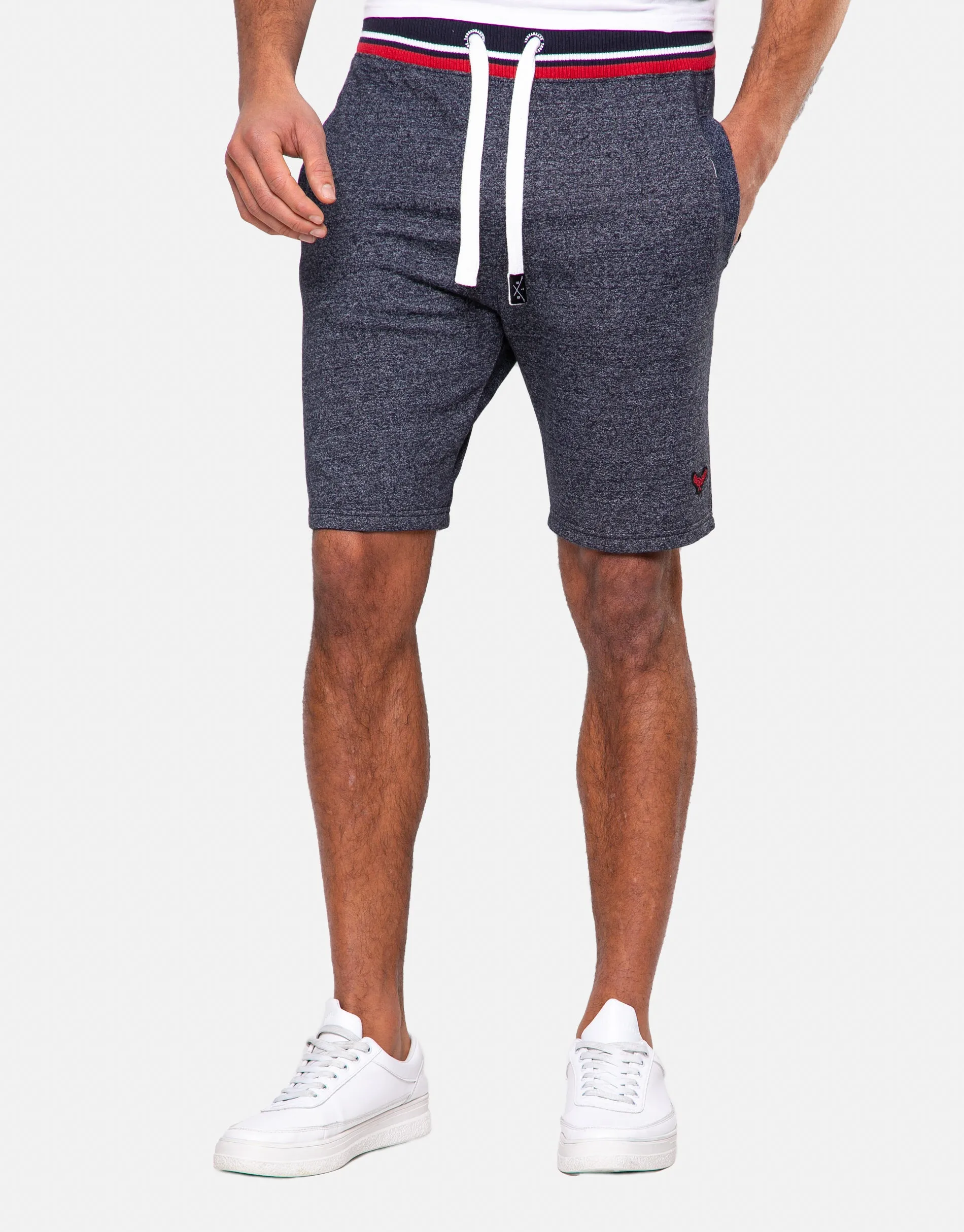 Men's Navy Sports Fleece Shorts sold by Threadbare