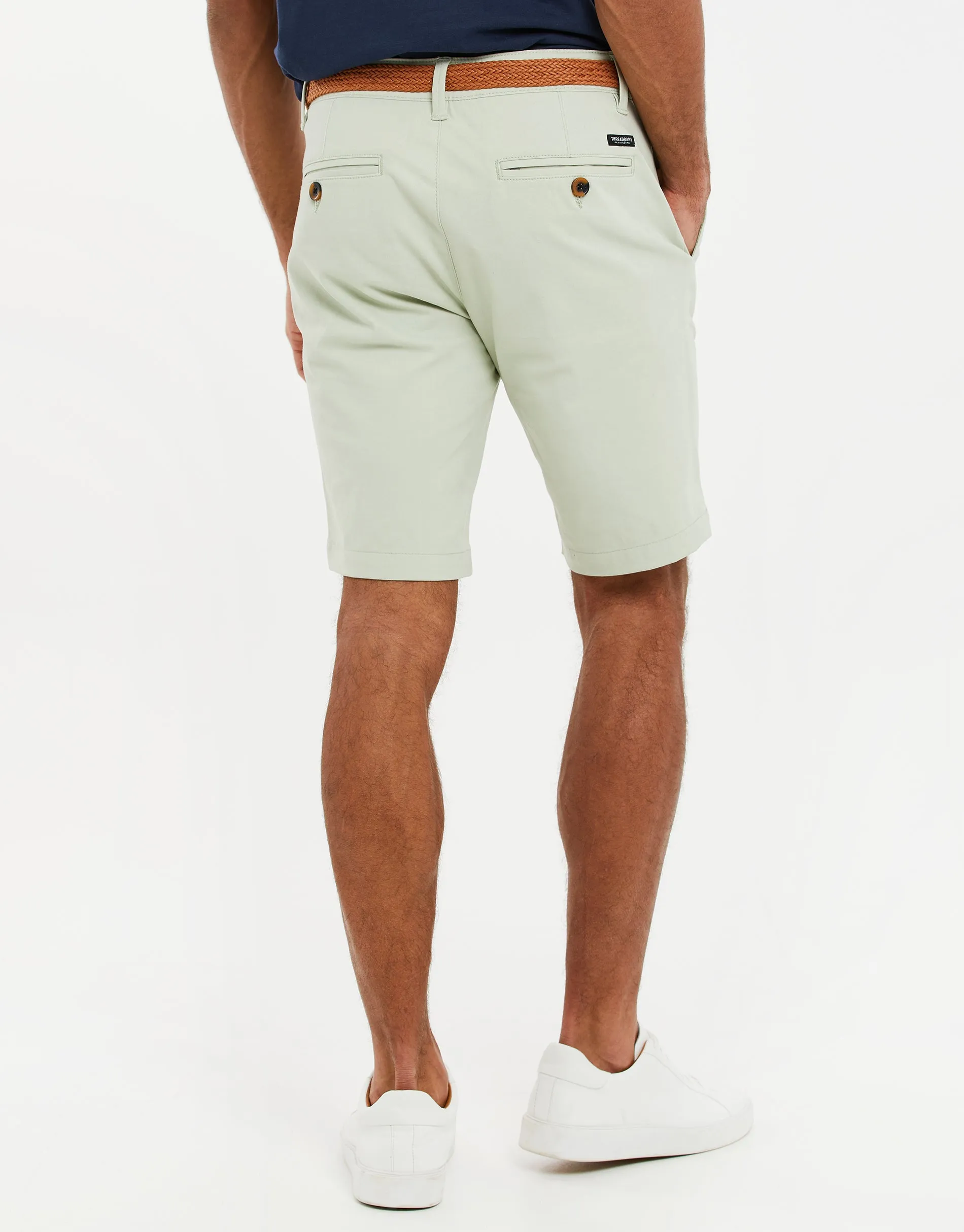 Men's Sage Belted Chino Shorts sold by Threadbare product image thumbnail 2