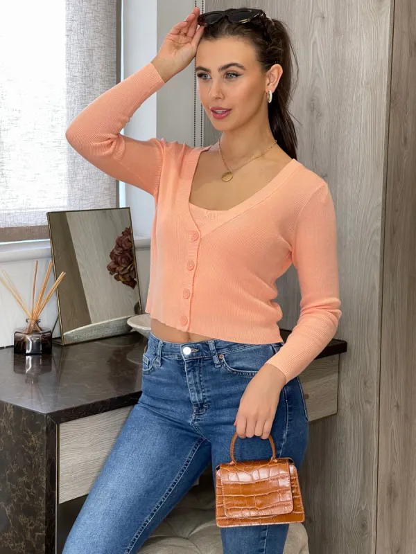 Women's Orange Cardigan & Vest (2-Piece Set) sold by Threadbare