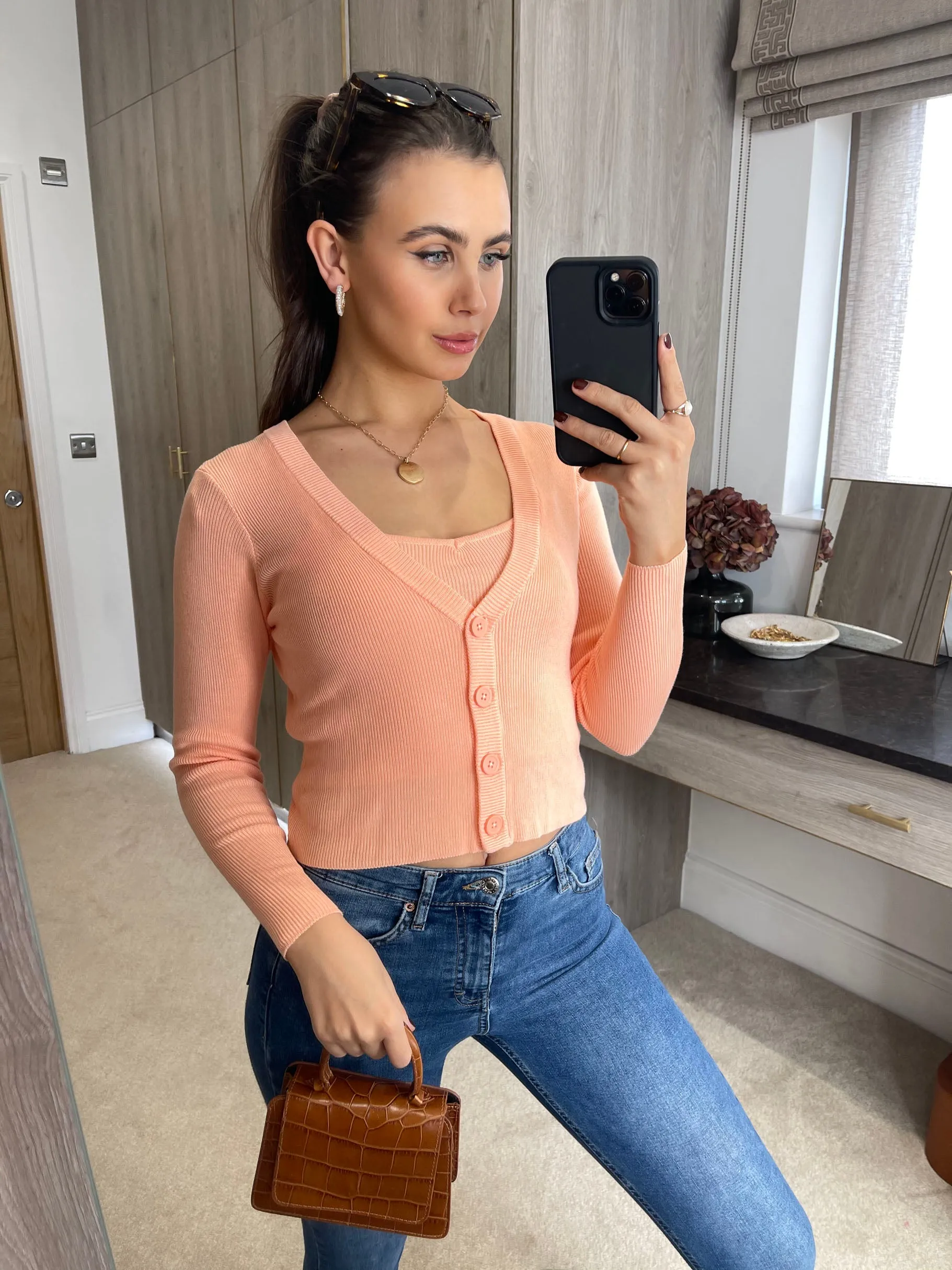 Women's Orange Cardigan & Vest (2-Piece Set) sold by Threadbare product image thumbnail 3