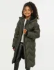 Girls' Khaki Longline Puffer Jacket sold by Threadbare
