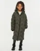 Girls' Khaki Longline Puffer Jacket sold by Threadbare