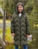 Girls' Khaki Longline Puffer Jacket sold by Threadbare