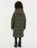 Girls' Khaki Longline Puffer Jacket sold by Threadbare