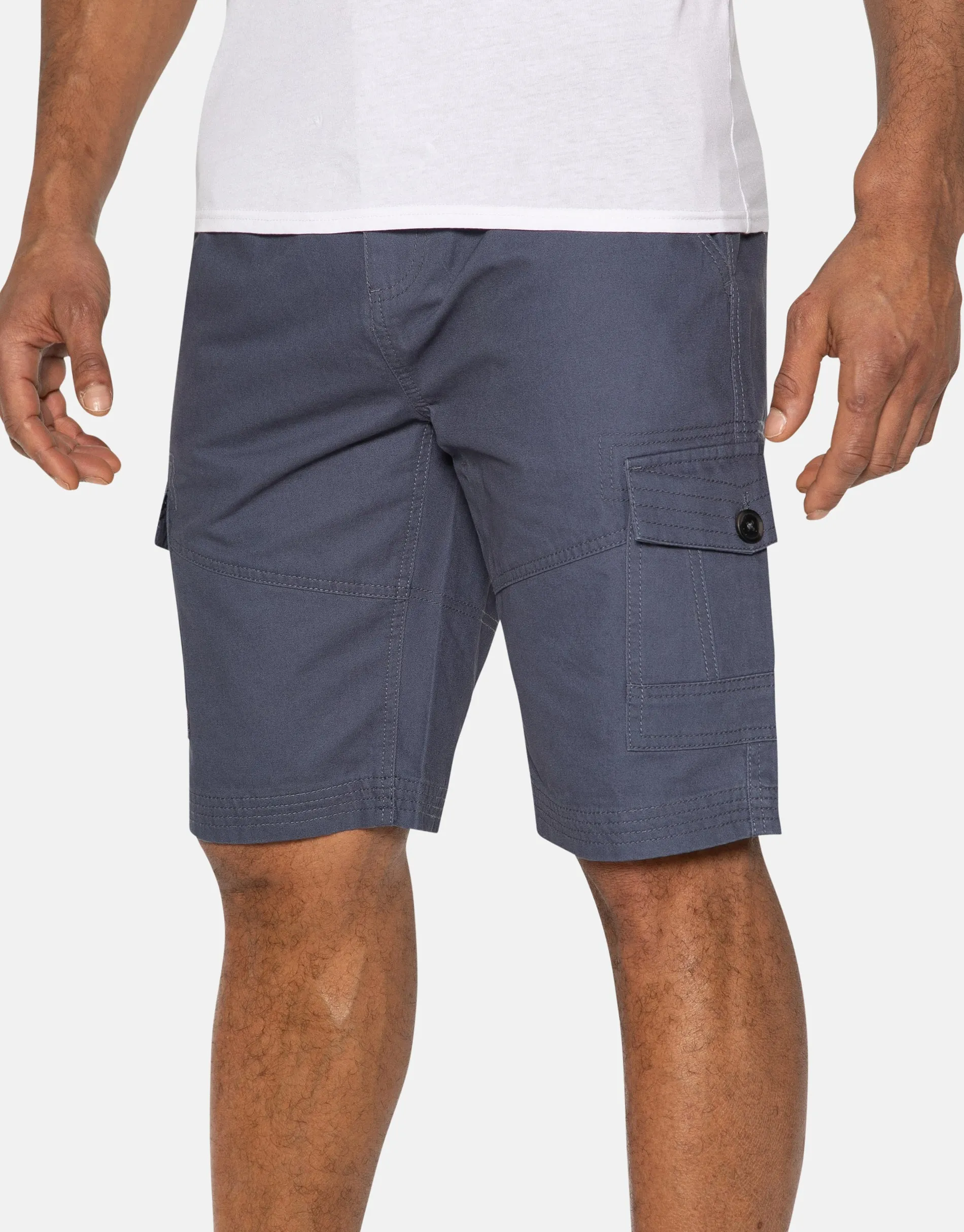 Men's Denim Blue Cargo Shorts sold by Threadbare product image thumbnail 4
