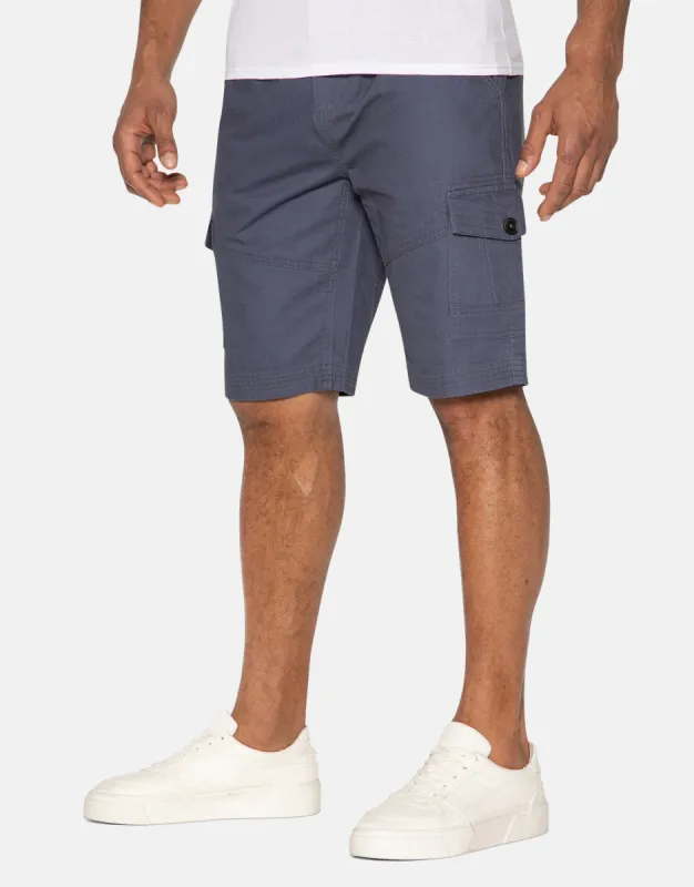 Men's Denim Blue Cargo Shorts sold by Threadbare