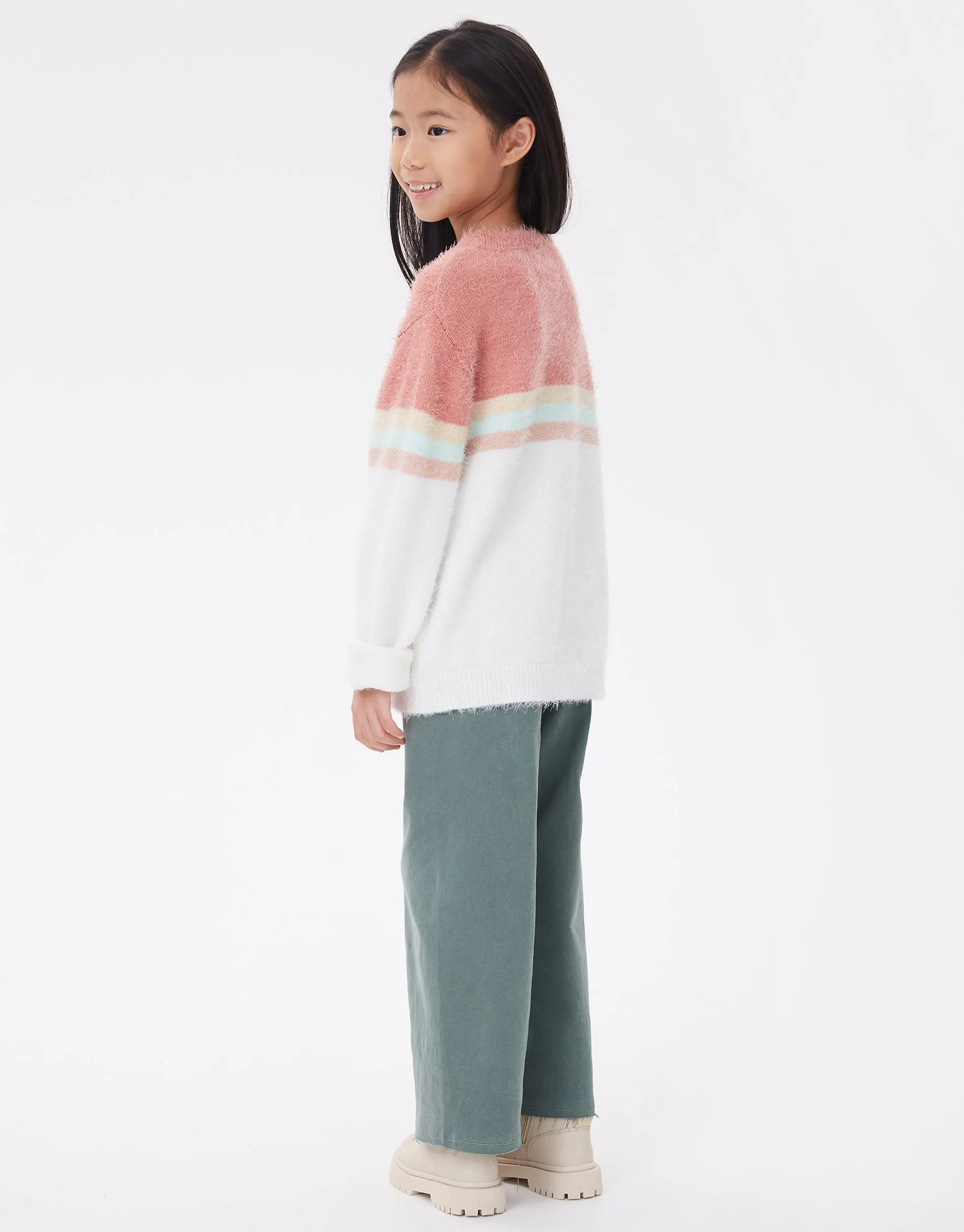 Girls' Cream Fluffy Jumper sold by Threadbare product image thumbnail 2