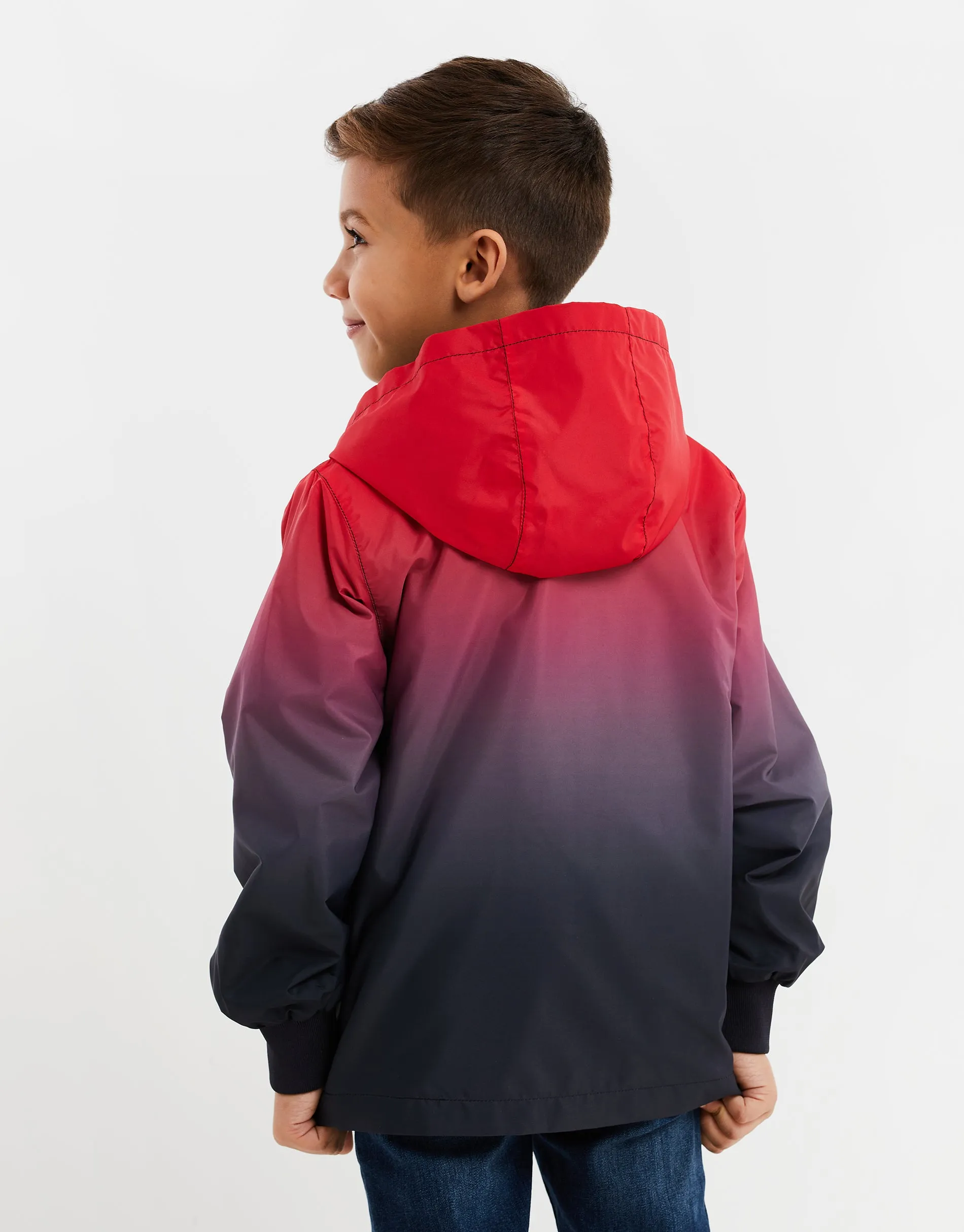 Boys' Red Ombré Hooded Jacket sold by Threadbare product image thumbnail 2