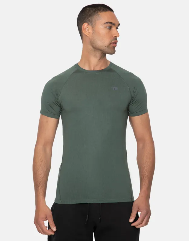 Men's Khaki Mix Muscle Fit Gym T-Shirts (2 Pack) sold by Threadbare