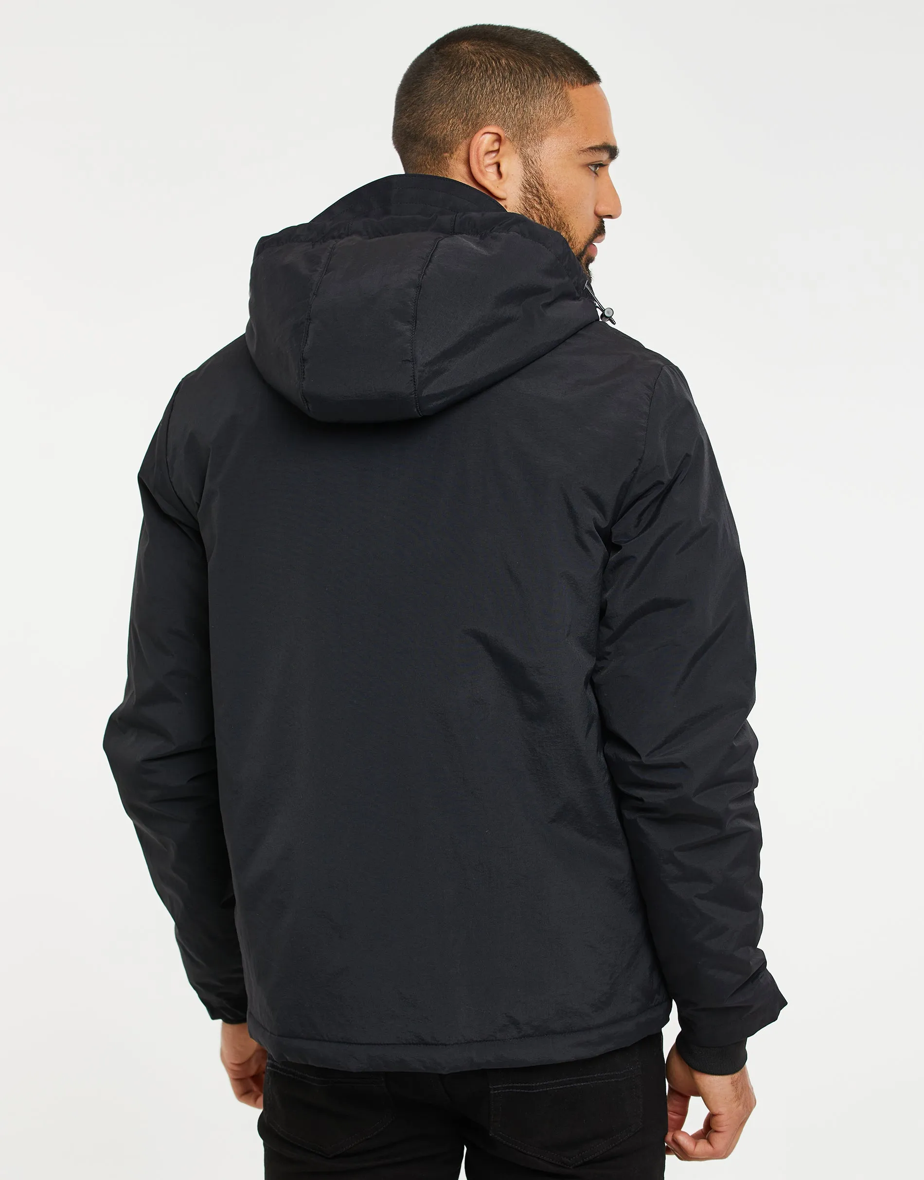 Men's Black Zip-Through Jacket sold by Threadbare product image thumbnail 2