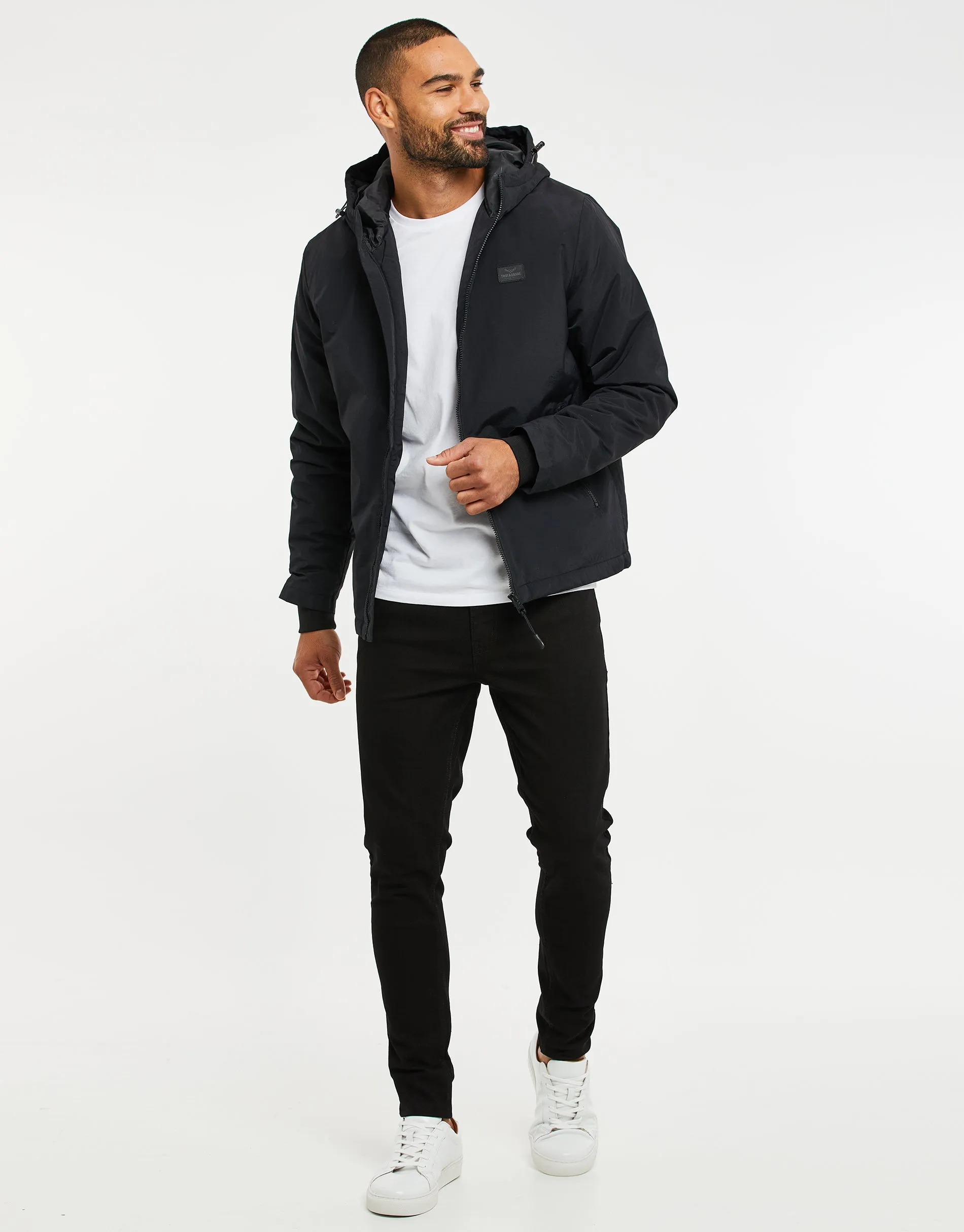 Men's Black Zip-Through Jacket sold by Threadbare product image thumbnail 3