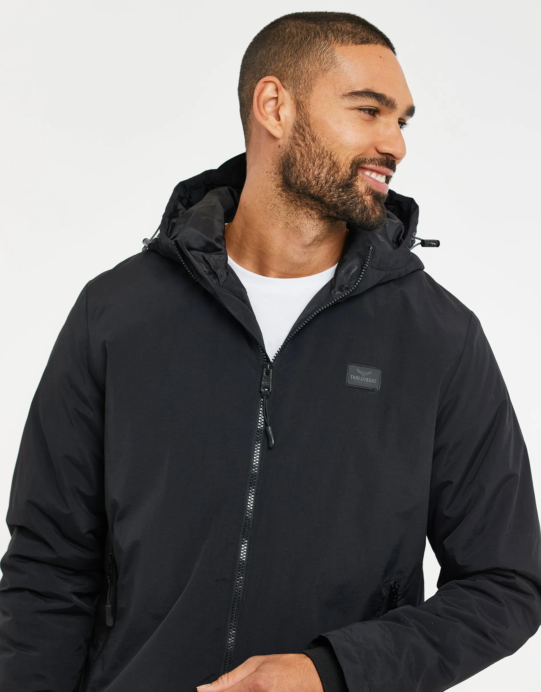 Men's Black Zip-Through Jacket sold by Threadbare product image thumbnail 4