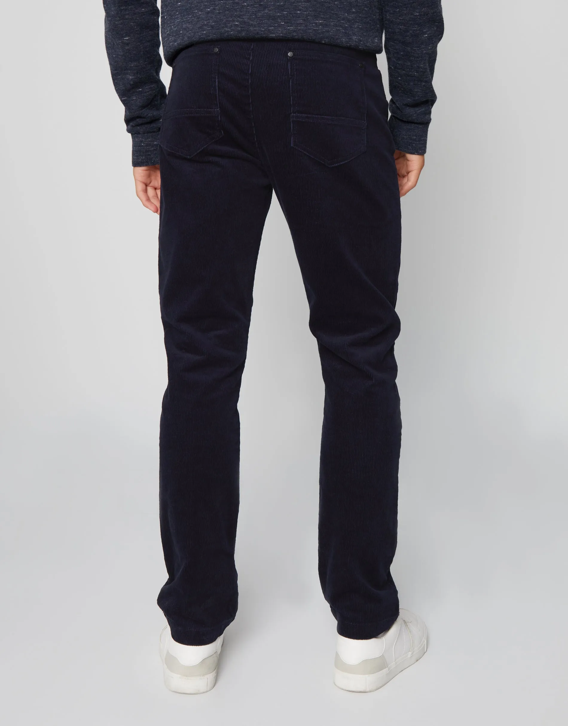Men's Navy Corduroy 5 Pocket Trousers sold by Threadbare product image thumbnail 2