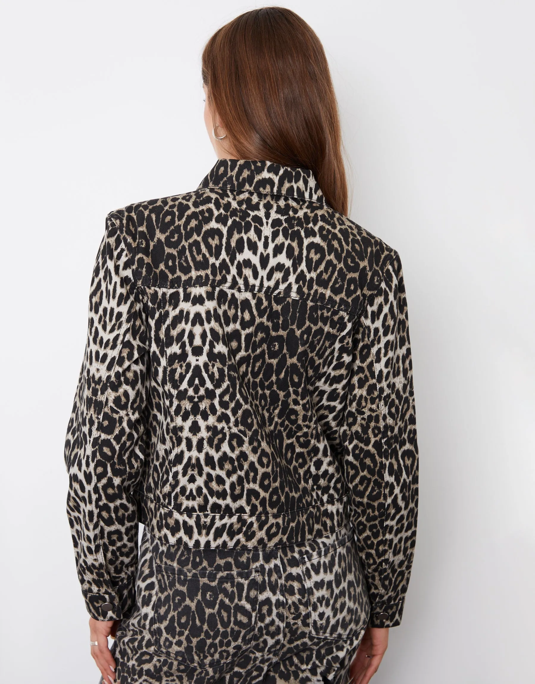Women's Leopard Print Denim Jacket sold by Threadbare product image thumbnail 2