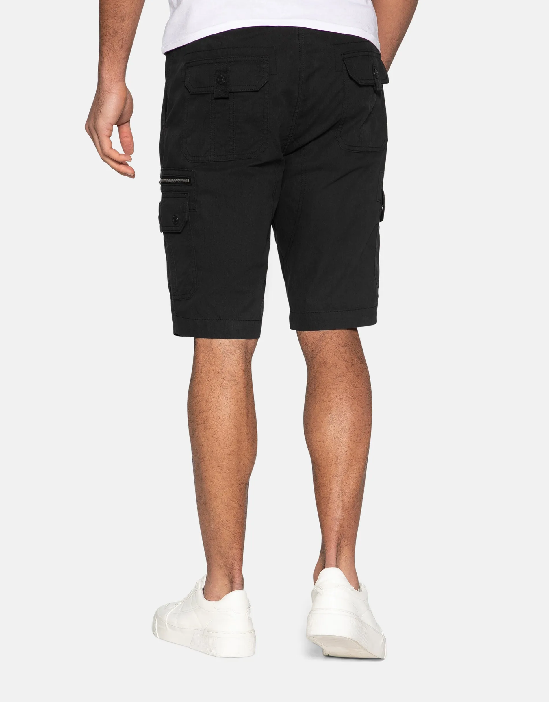 Men's Black Belted Cargo Shorts sold by Threadbare product image thumbnail 2