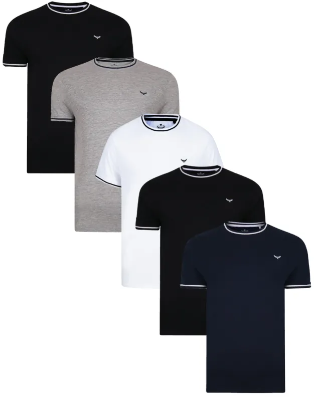Men's Multi Cotton Rich T-Shirts (5 Pack) sold by Threadbare