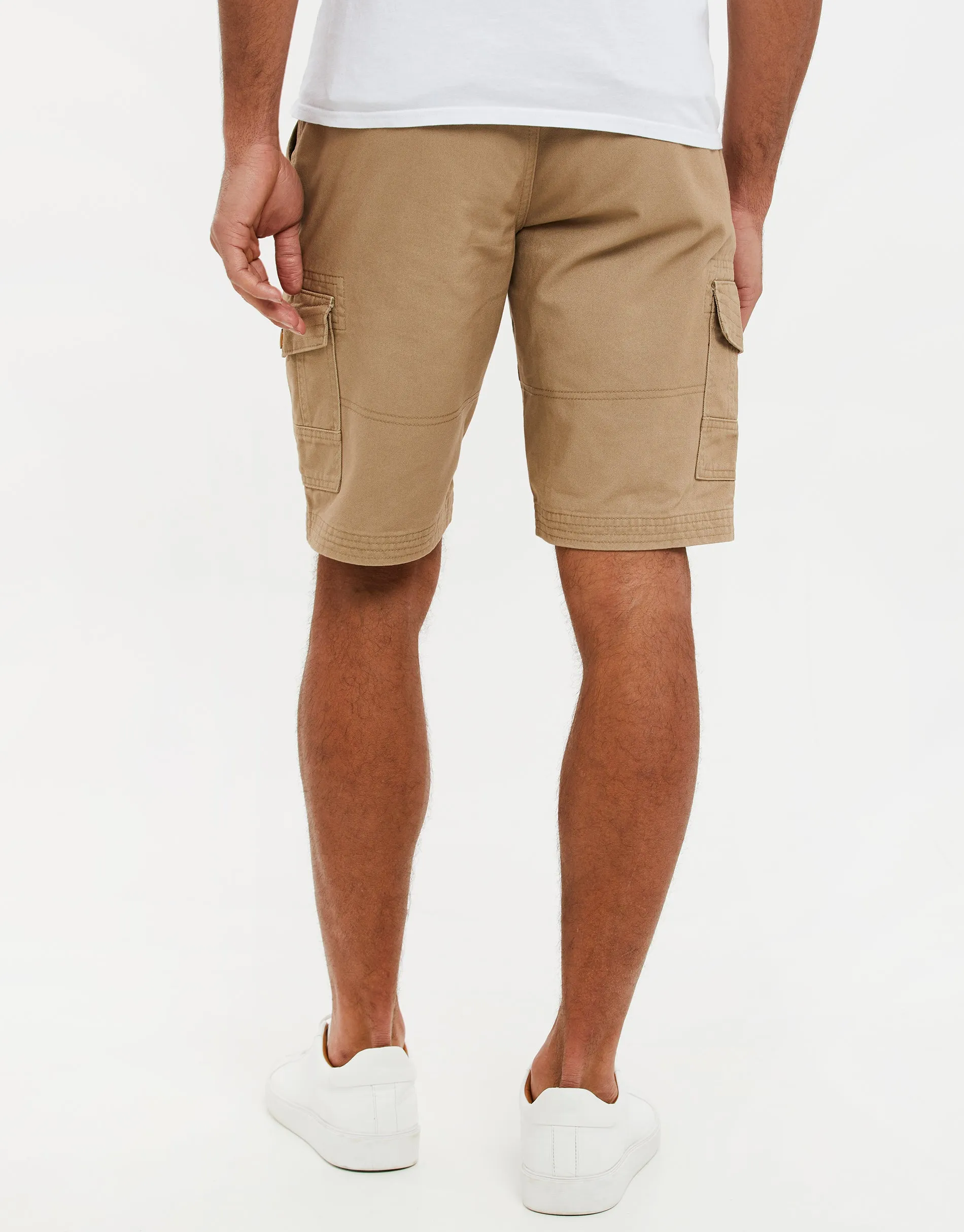 Men's Stone Cargo Shorts sold by Threadbare product image thumbnail 2