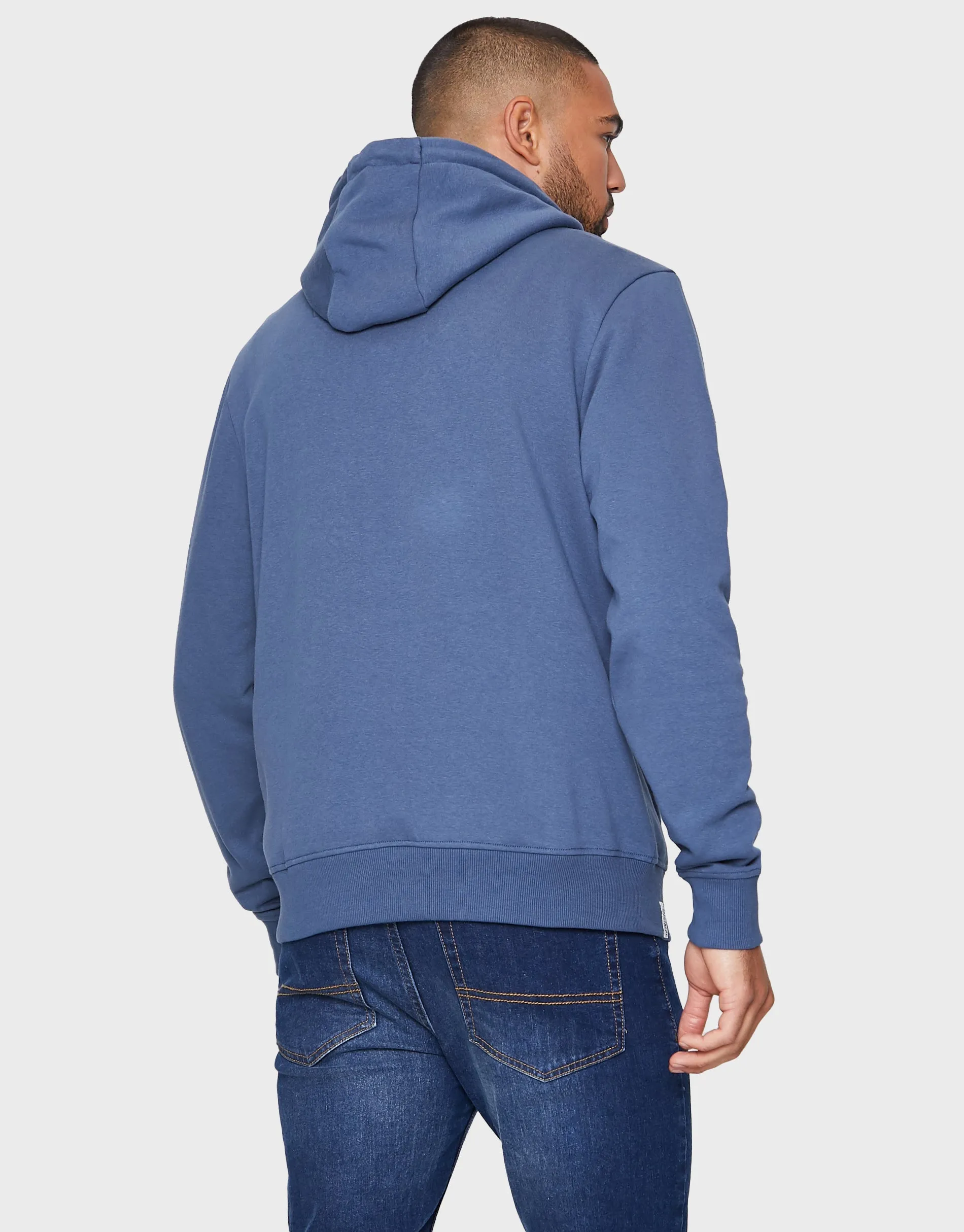 Denim Blue Overhead Hoodie sold by Threadbare product image thumbnail 2
