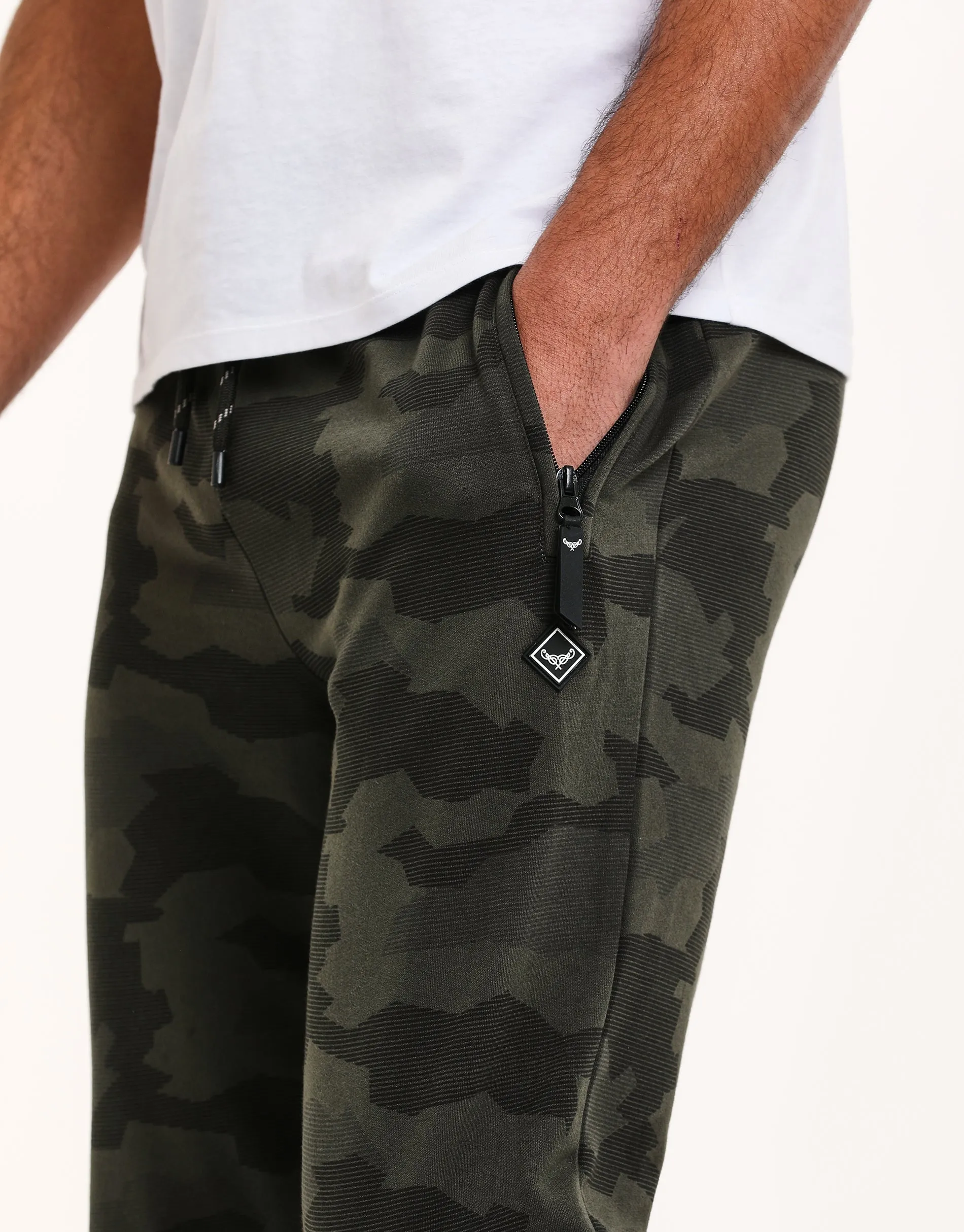 Men's Khaki Camo Joggers sold by Threadbare product image thumbnail 3