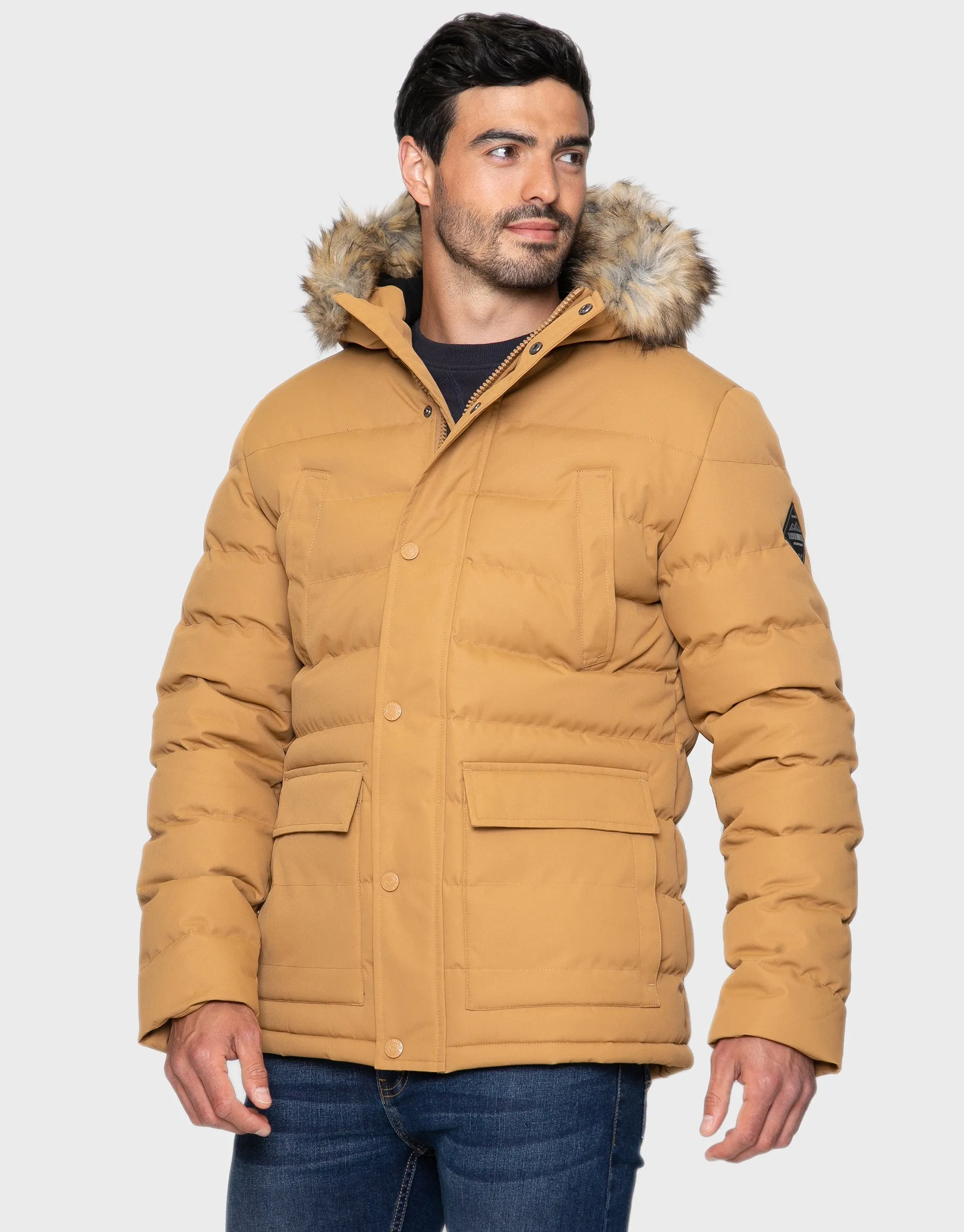 Men's Camel Parka Coat sold by Threadbare product image thumbnail 2