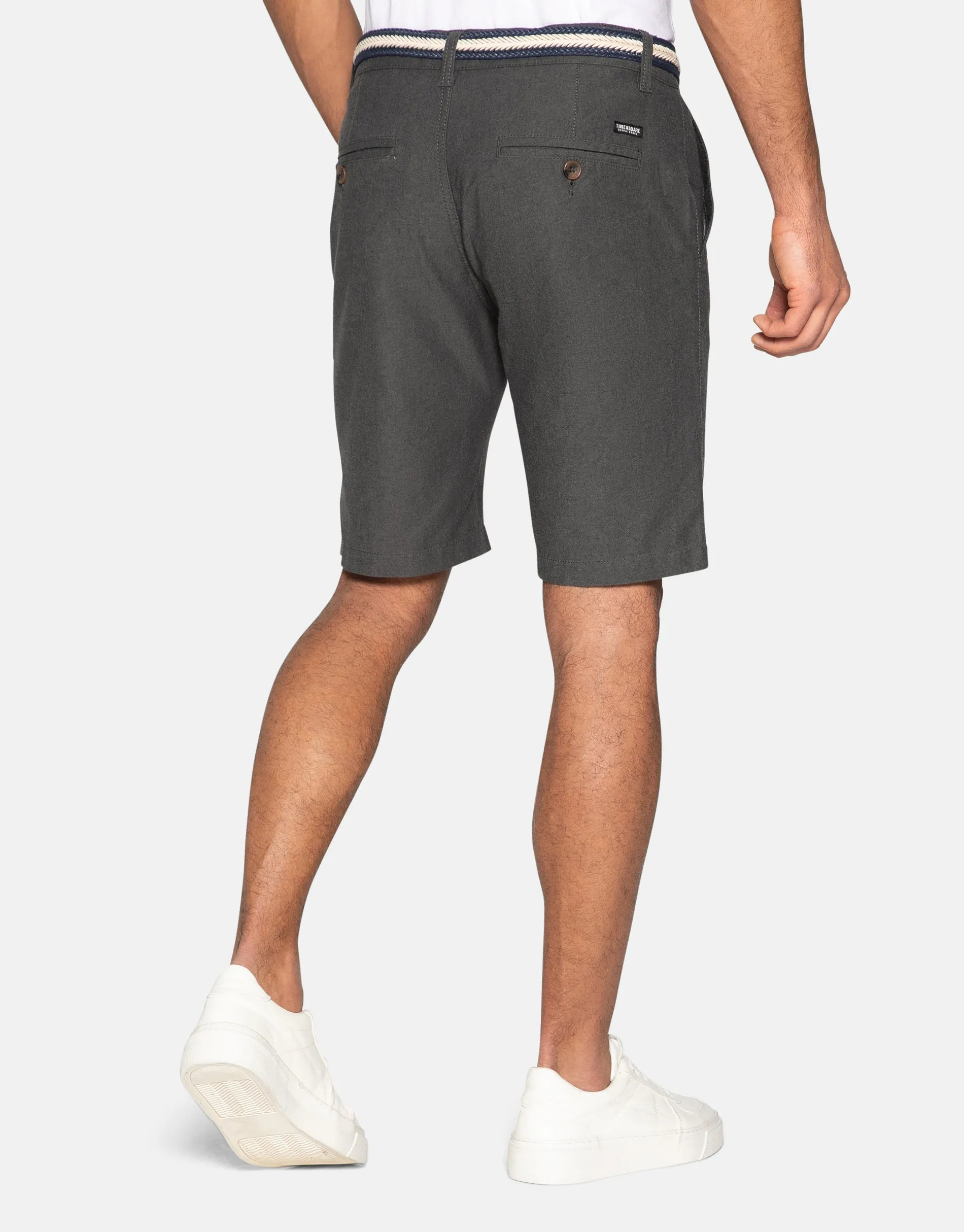 Men's Black Belted Chino Shorts sold by Threadbare product image thumbnail 2