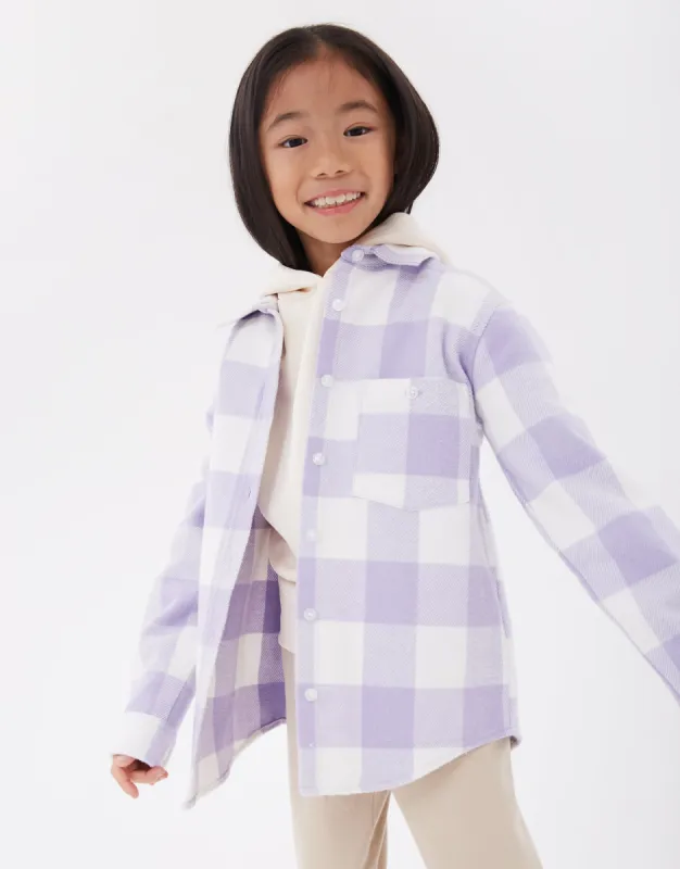 Girls' Lilac Check Shirt made by Threadbare
