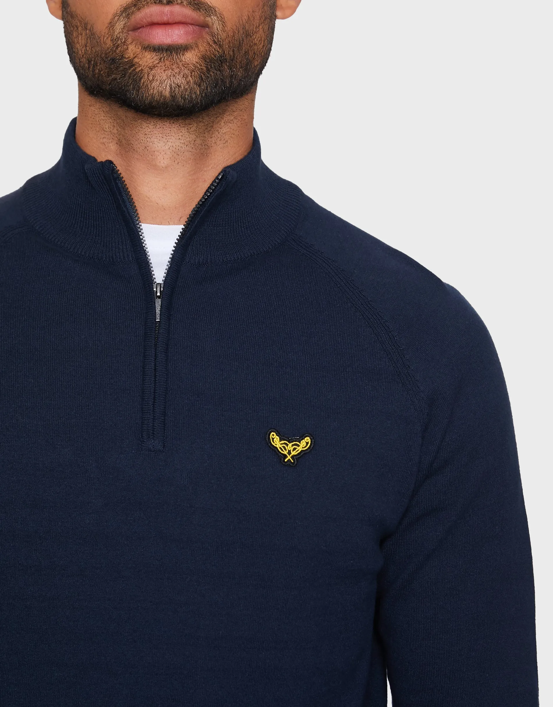 Men's Navy Quarter Zip Jumper sold by Threadbare product image thumbnail 4