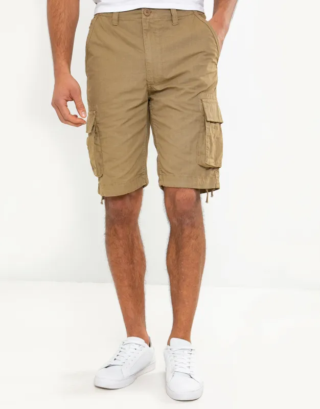Threadbare Men's Stone Cargo Shorts sold by Threadbare
