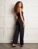 Women's Black Strapless Bardot Jumpsuit sold by Threadbare