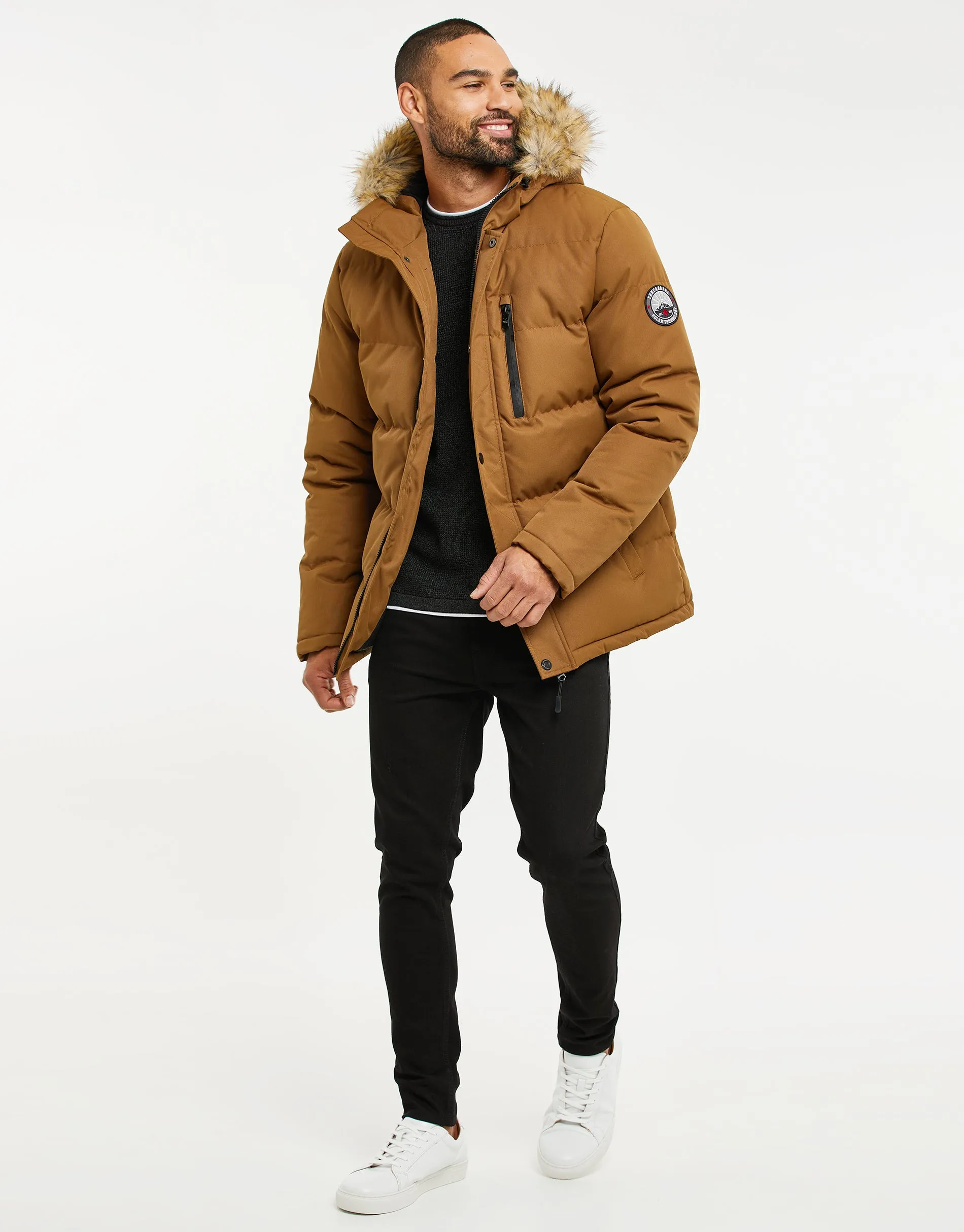 Men's Camel Parka Jacket sold by Threadbare product image thumbnail 3