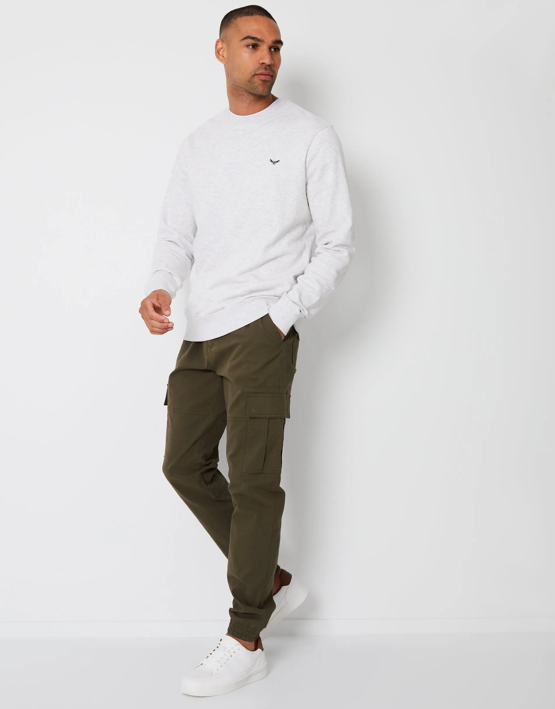 Men's Khaki Jogger Style Cargo Trousers sold by Threadbare product image thumbnail 3