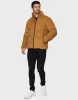 Men's Tan Cord Puffer Jacket sold by Threadbare