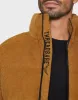 Men's Tan Cord Puffer Jacket sold by Threadbare