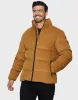 Men's Tan Cord Puffer Jacket sold by Threadbare