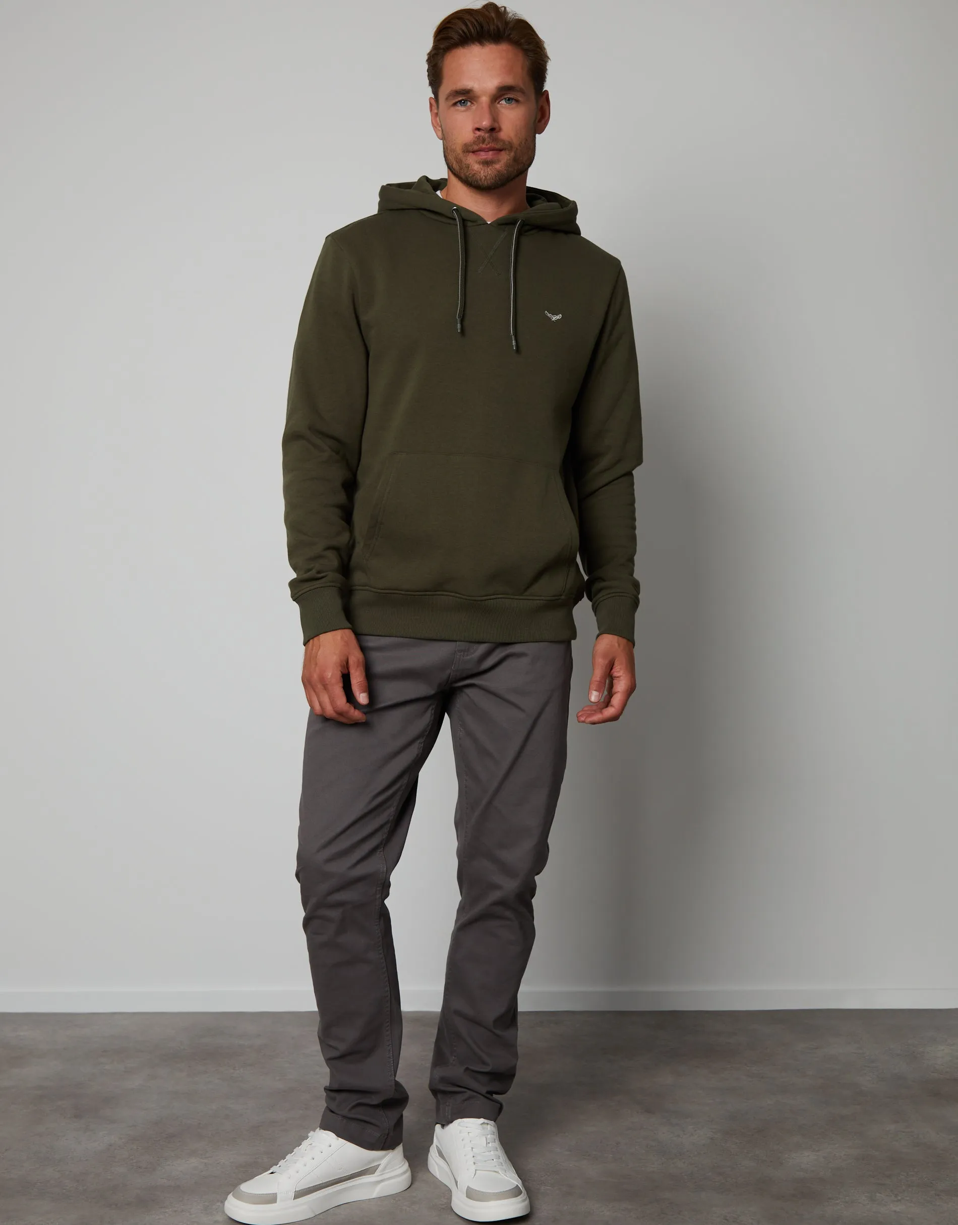 Men's Khaki Pullover Hoodie sold by Threadbare product image thumbnail 3