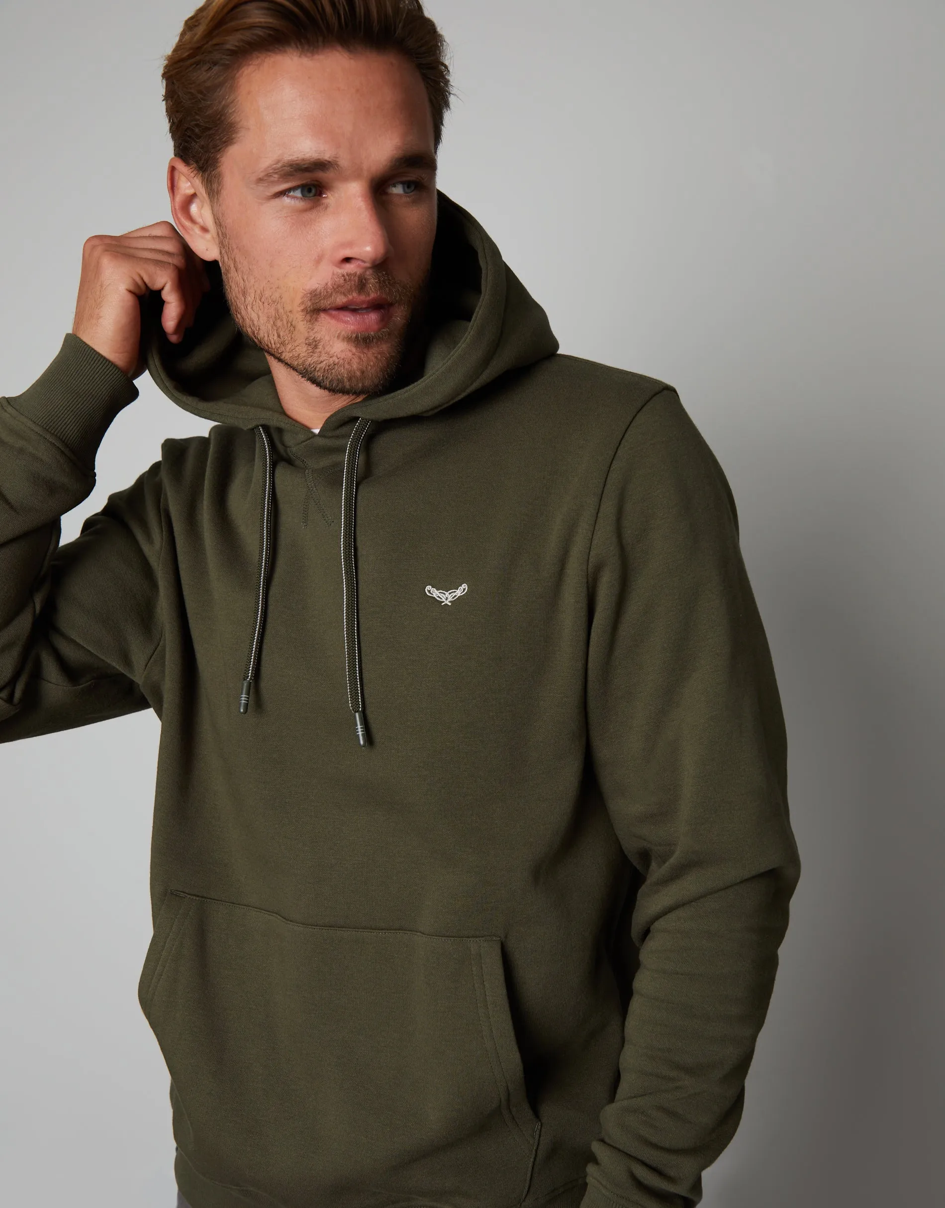 Men's Khaki Pullover Hoodie sold by Threadbare product image thumbnail 4