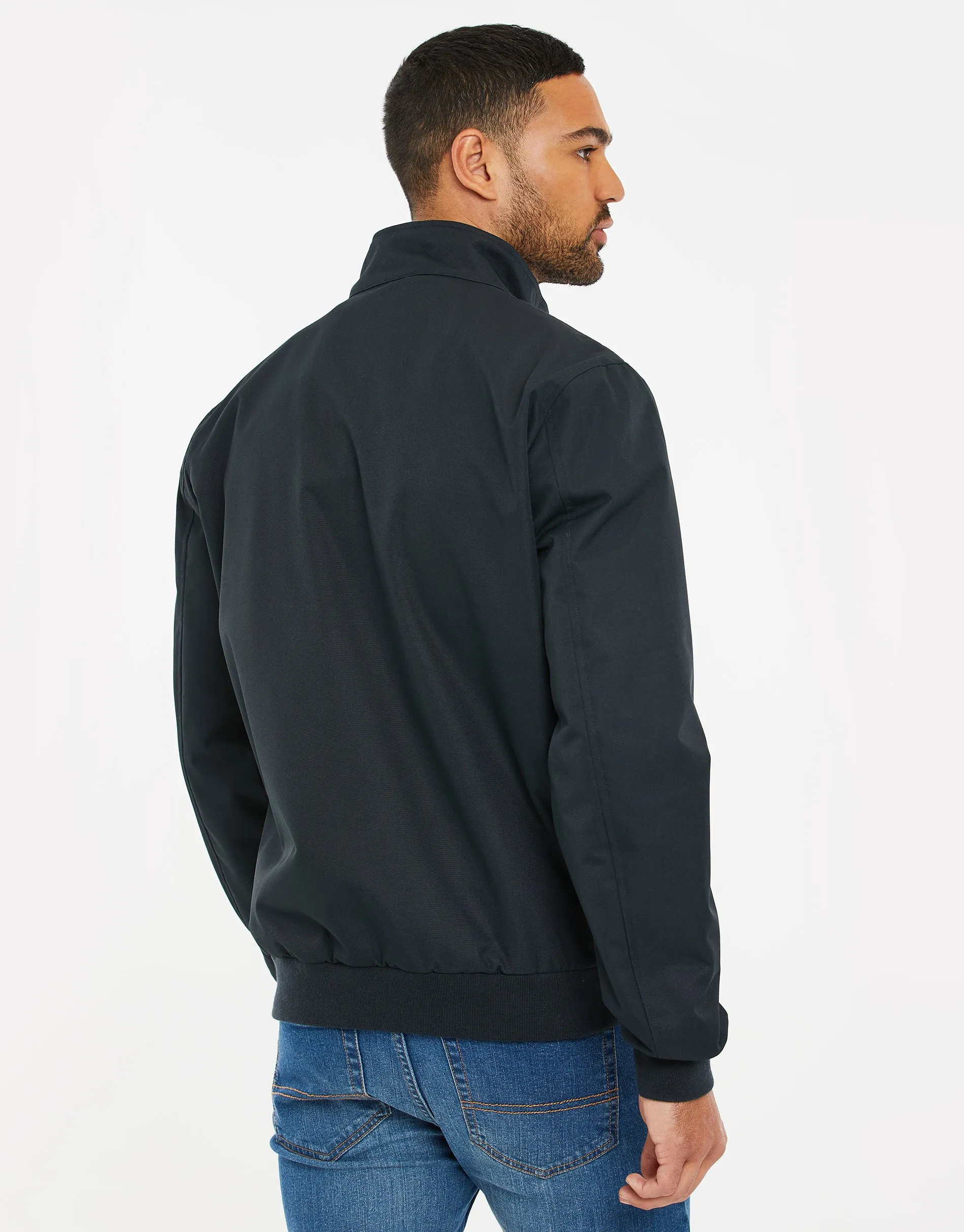 Men's Navy Harrington Jacket sold by Threadbare product image thumbnail 2