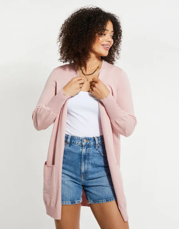 Women's Pink Midi Cardigan sold by Threadbare