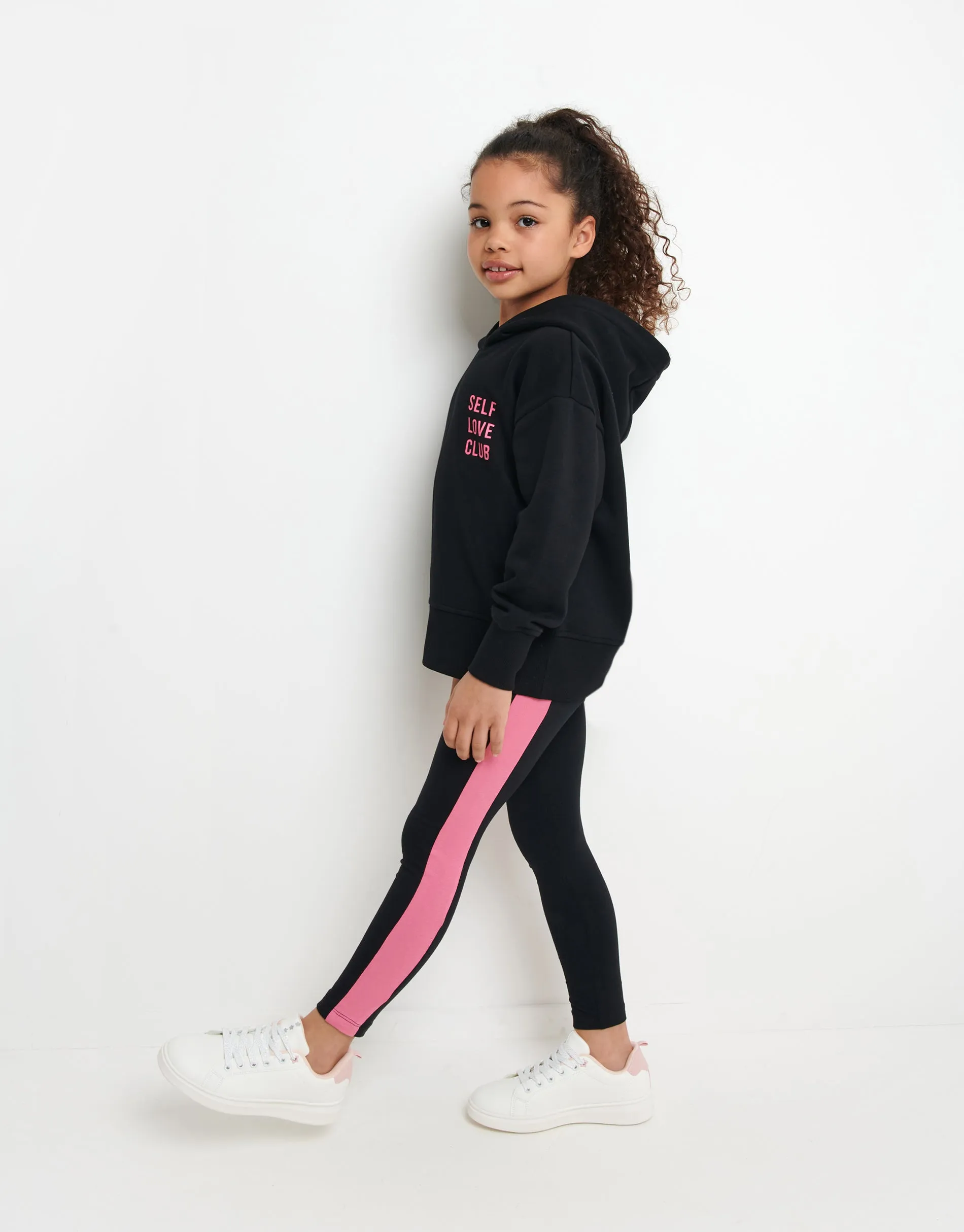 Girls' Black Hoodie & Leggings Co-ord (2-Piece Set) sold by Threadbare product image thumbnail 2