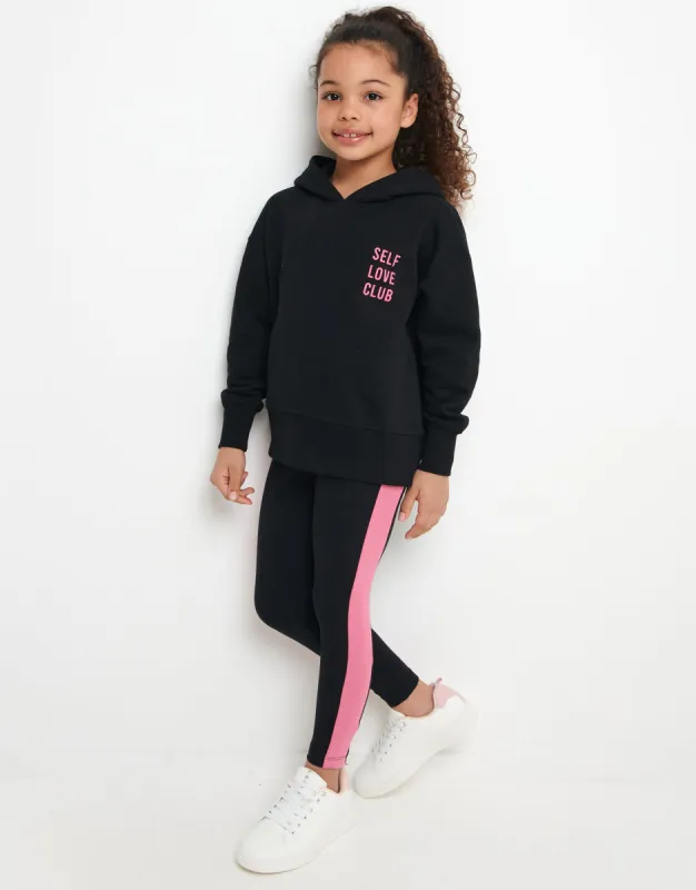 Girls' Black Hoodie & Leggings Co-ord (2-Piece Set) sold by Threadbare