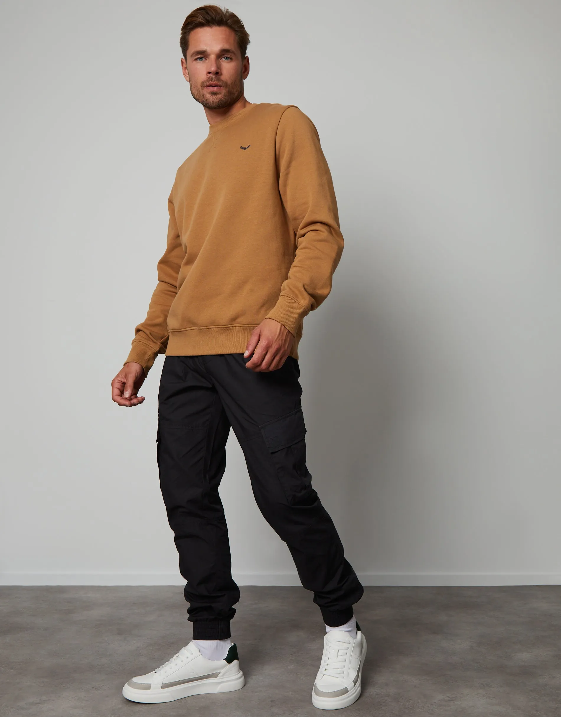 Black Elasticated Waist Cargo Trousers sold by Threadbare product image thumbnail 3