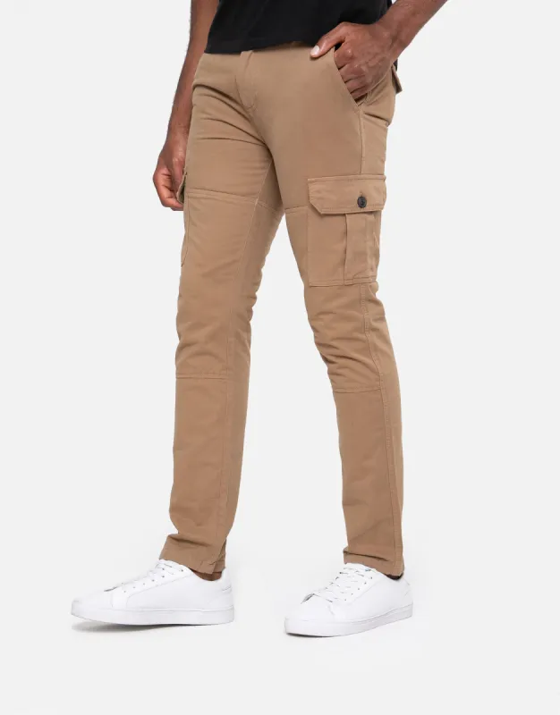Men's Stone Cargo Trousers sold by Threadbare